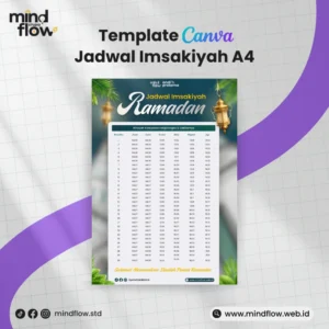 Template Canva Poster Jadwal Imsakiayah A4 #1